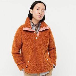 J. Crew Polartec Fleece Pullover in Rust